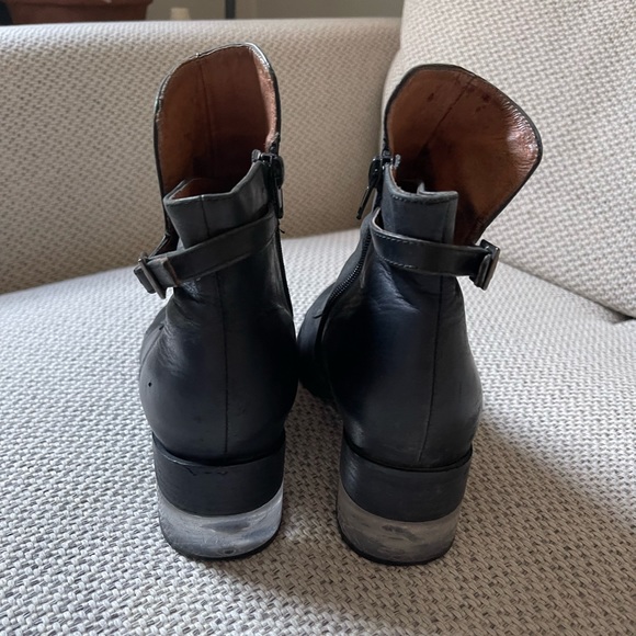 Jeffrey Campbell Black Genuine Leather Ankle Boot with Clear Heel - Picture 5 of 11